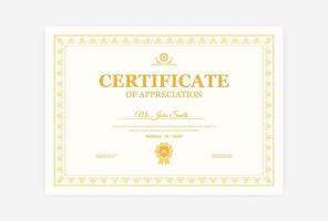 Modern abstract certificate template design vector