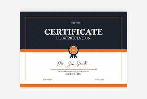 Modern abstract certificate template design vector