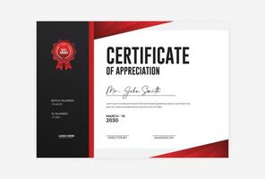 Modern abstract certificate template design vector