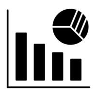 A modern design icon of bar chart vector