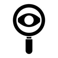 A premium download icon of search eye vector