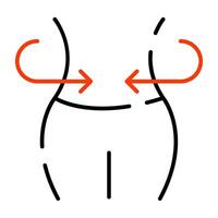 A trendy design icon of slim waist vector