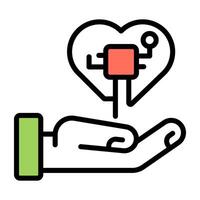 Perfect design icon of artificial heart vector