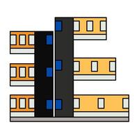 A unique design icon of building vector