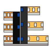 un único diseño icono de edificio vector