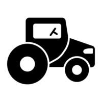 An icon design of tractor, agronomy vehicle vector