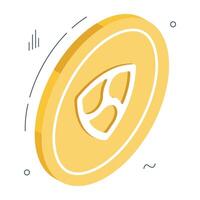 An icon design of nem coin vector