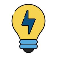 A unique design icon of electric bulb vector