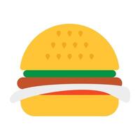 un único diseño icono de hamburguesa vector