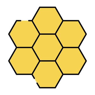 A flat design icon of honey formula
