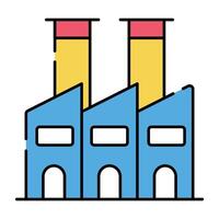 A trendy vector design of factory