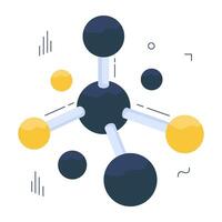 Chemical structure icon, vector design of topology