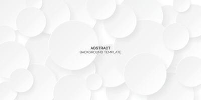 White background with 3D circle sheet paper cut style vector illustration.
