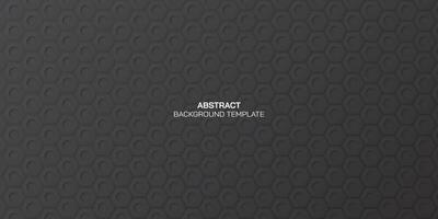 Abstract black embossed hexagon paper cut style vector illustration background. Black honeycomb pattern background. Metallic nut pattern 3D background.