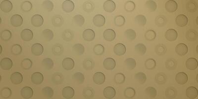 Various 3D circle shape pattern paper cut style on matt gold background vector illustration.