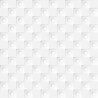 Seamless 3D geometric hole pattern paper cut style background vector illustration.
