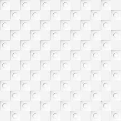Seamless 3D geometric hole pattern paper cut style background vector illustration.
