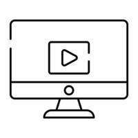 A perfect design icon of online video tutorial vector