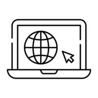 A unique design icon of web browsing vector