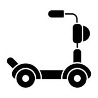 un de moda diseño icono de niños scooter vector