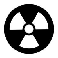 An editable design icon of radioactive sign vector