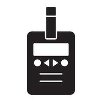 Sugar test machine icon, solid design of glucometer vector