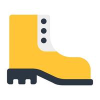 Flat design icon of long shoe vector