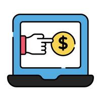 un icono de diseño editable de pago por clic vector