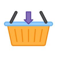 A unique design icon of add to basket vector