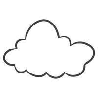 Handdrawn doodle cloud vector