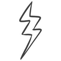 Hand drawn doodle thunder lighting vector