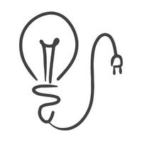 Hand drawn doodle thunder lighting vector