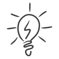 Hand drawn doodle thunder lighting vector
