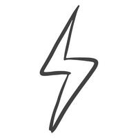 Hand drawn doodle thunder lighting vector