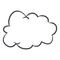 Handdrawn doodle cloud vector