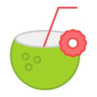 A premium download icon of coconut water vector