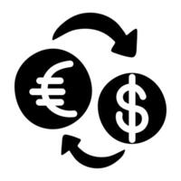 An editable design icon of currency exchange vector