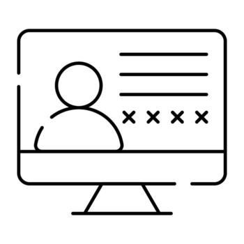 An editable design icon of account login vector