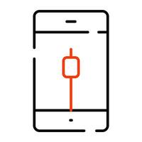 A unique design icon of mobile phone vector