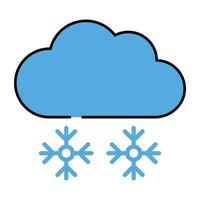 Trendy vector design of snow falling