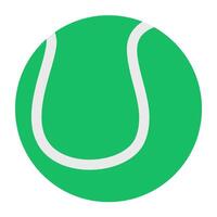 Editable design icon of tennis ball vector