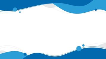 blue abstract wavy vector template background with simple and flat design. copy space simple wavy background