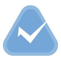Premium Blue Check Mark Sign Vector, Verification mark vector