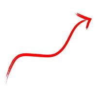 Red Hand Drawn Arrow vector