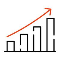 A perfect design icon of growth chart vector