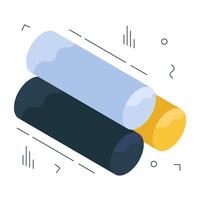 A unique design icon of chalks vector