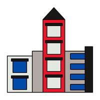 un único diseño icono de ciudad arquitectura vector