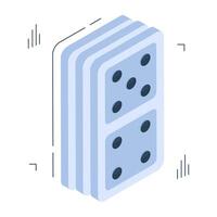 An isometric design, icon of ludo dices vector