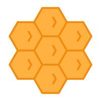 un plano diseño icono de miel fórmula vector