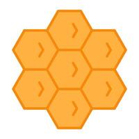 A flat design icon of honey formula vector